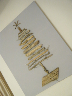 Driftwood Christmas Tree on Canvas